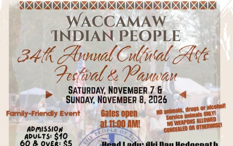 34th Annual Waccamaw Indian People Cultural Arts Festival & Pauwau 2026