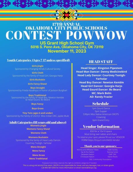 17th Annual Oklahoma City Public Schools Contest Pow Wow 2023