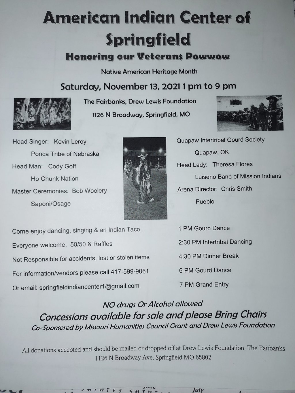 American Indian Center of Springfield Honoring our Veterans Pow Wow 2021