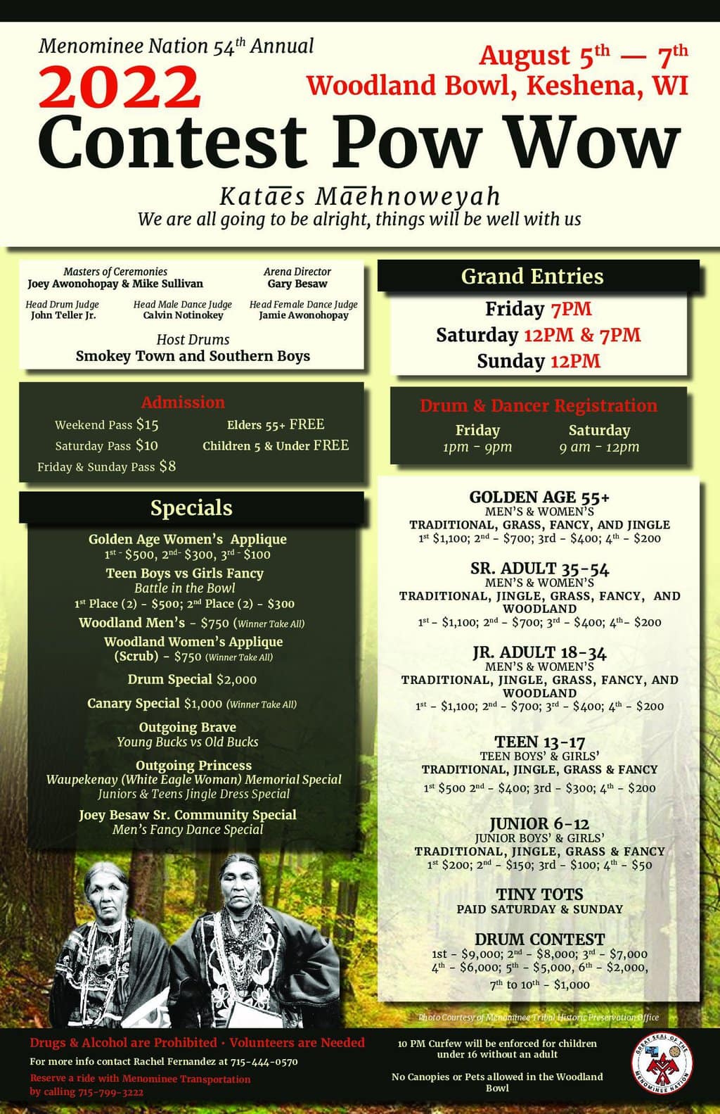Menominee Nation 54th Annual Contest Pow Wow 2022