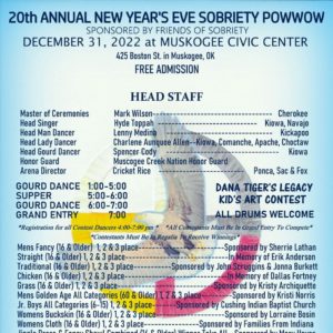 20th Annual New Year's Eve Sobriety Pow Wow 2022