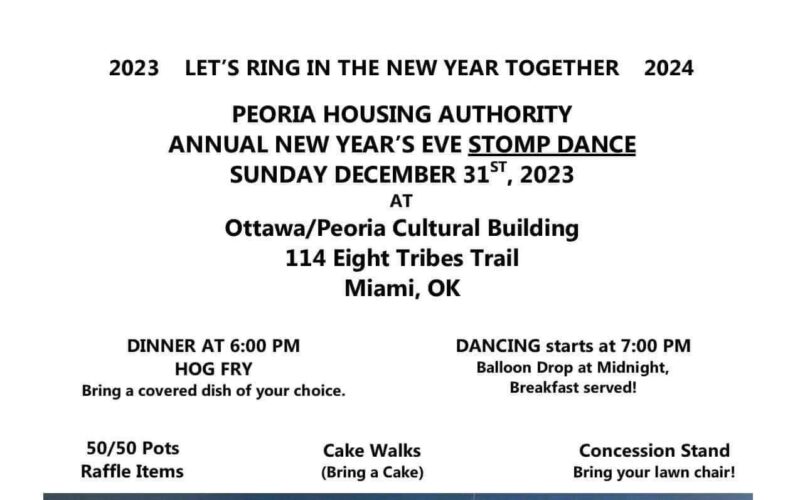 Peoria Housing Authority Annual New Year’s Eve Stomp Dance 2023