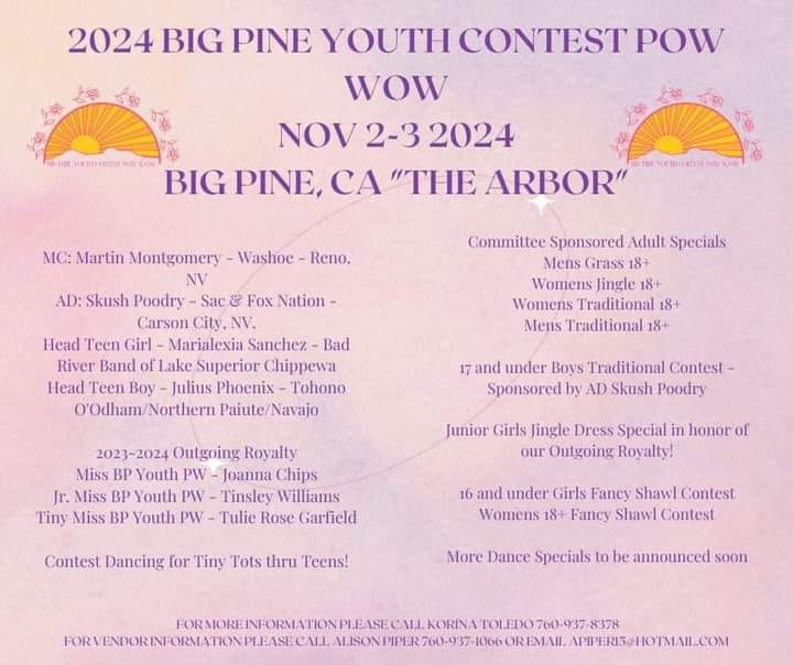 2024 Big Pine Youth Contest Pow Wow