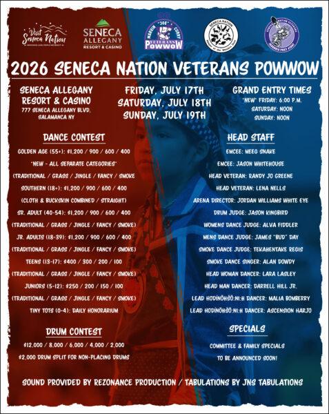 Marvin Joe Curry Seneca Veterans Pow Wow 2026