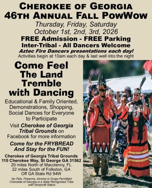 Cherokee of Georgia 45th Annual Fall Pow Wow 2026