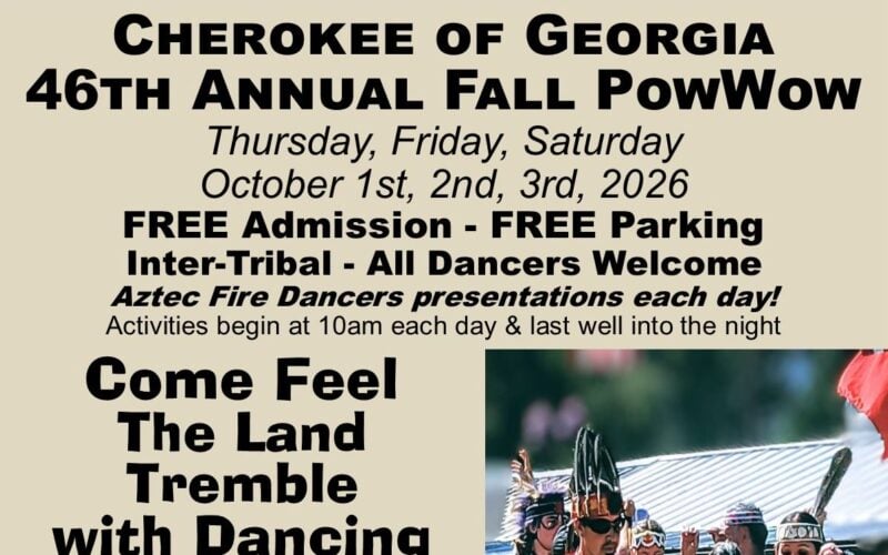 Cherokee of Georgia 45th Annual Fall Pow Wow 2026