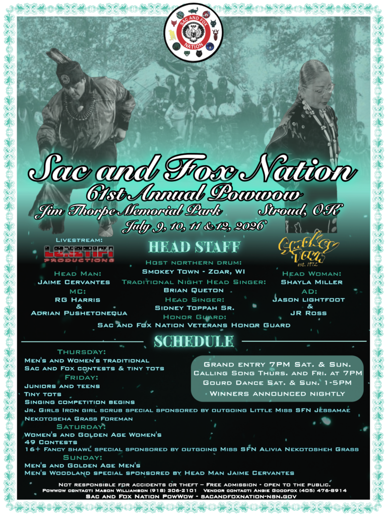 Sac and Fox Nation 61st Annual Pow Wow 2026