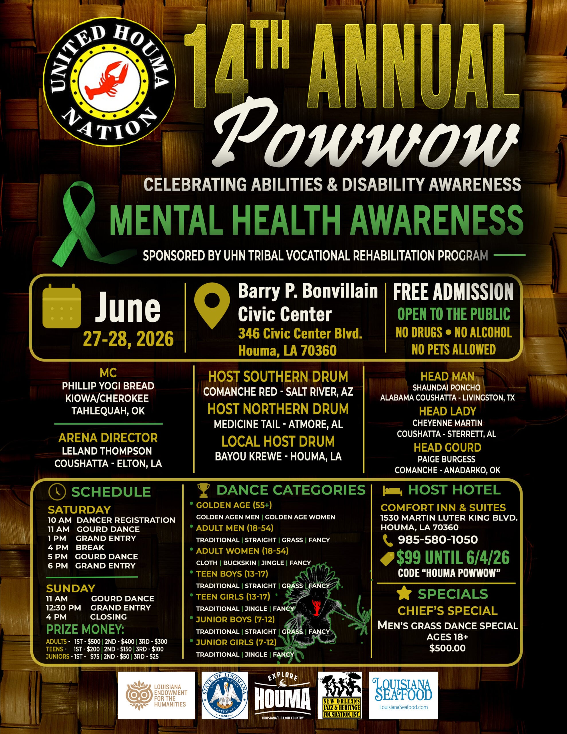 United Houma Nation 14th Annual Celebrating Abilities/Disabilities Awareness Pow Wow 2026