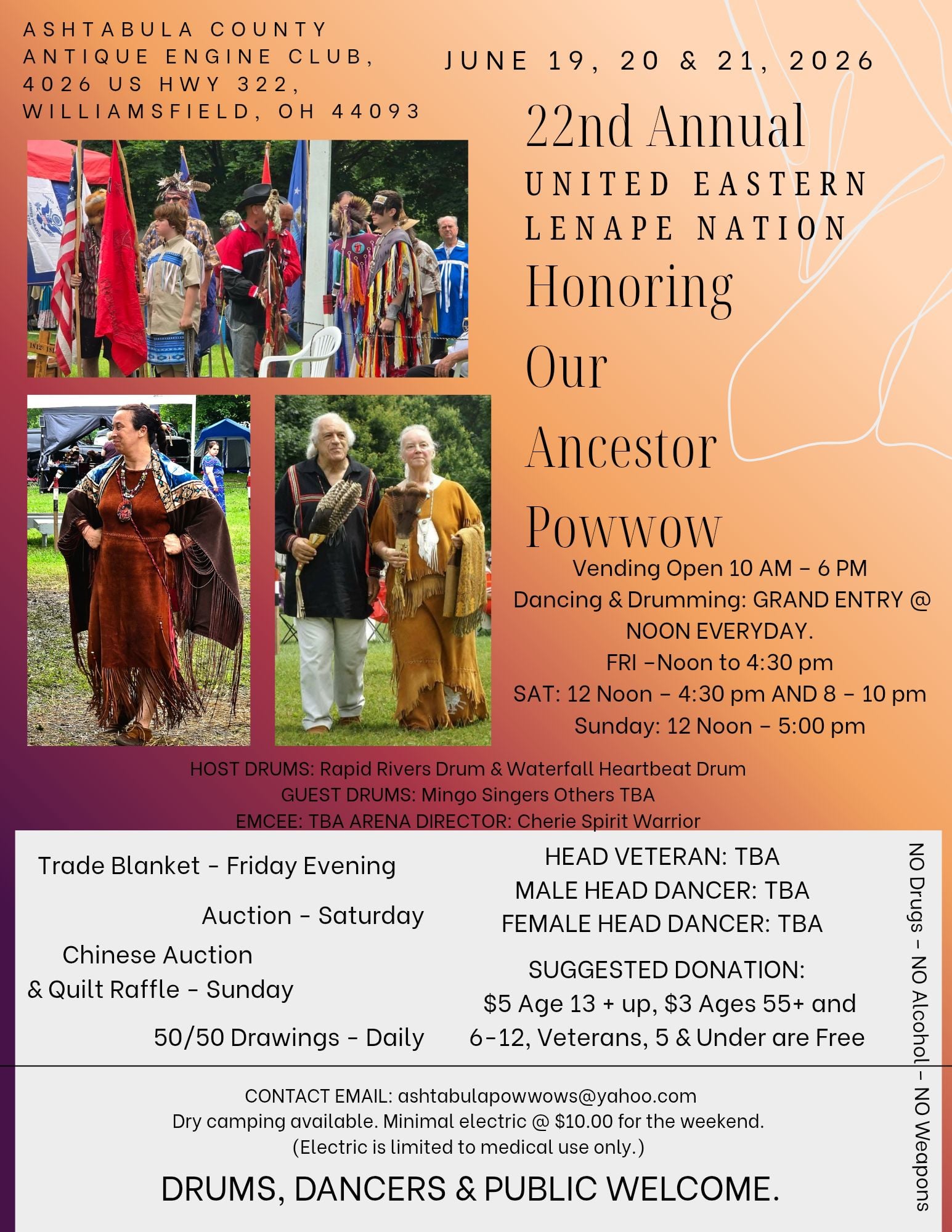 Honoring Our Ancestors 22nd Annual Pow Wow 2026