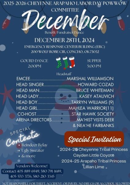 Cheyenne Arapaho Labor Day Pow Wow Committee Fundraiser/Benefit Dance 2024 Cheyenne Arapaho Labor Day Pow Wow Committee Fundraiser/Benefit Dance 2024