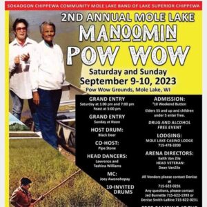 2nd Annual Mole Lake Manoomin Pow Wow 2023