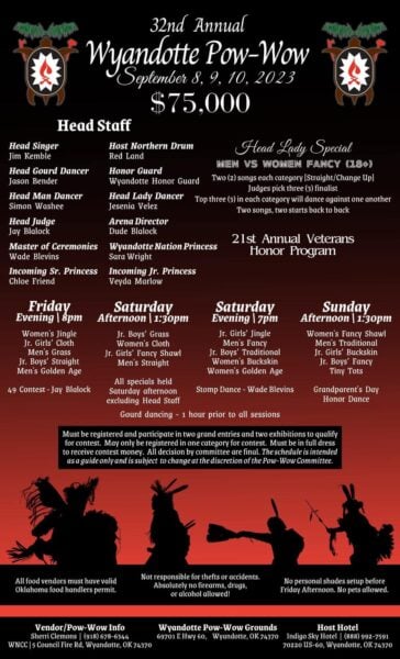 32nd Annual Wyandotte Pow Wow 2023