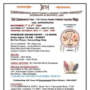 36th Cheroenhaka (Nottoway) Indian Corn Harvest Pow Wow & School Day 2025