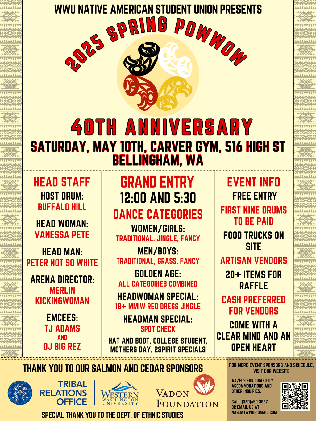40th Anniversary Western Washington University Spring Pow Wow 2025