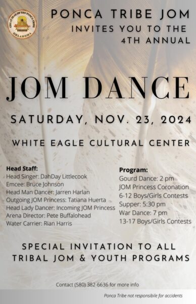 Ponca Tribe JOM 4th Annual JOM Dance 2024