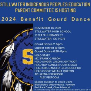 Stillwater Indigenous Peoples Education Parent Committee 2024 Benefit Gourd Dance