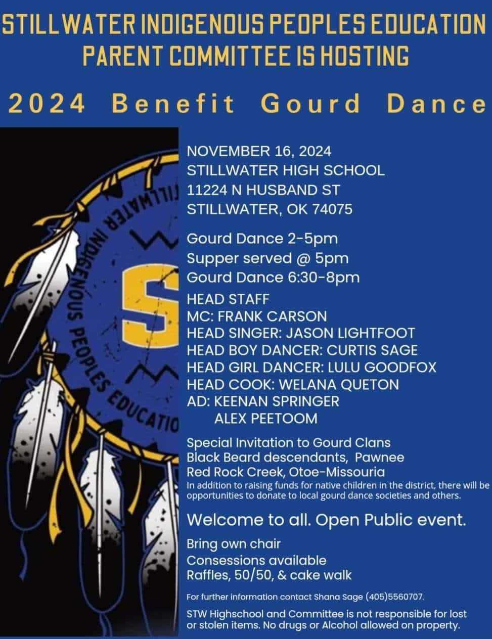 Stillwater Indigenous Peoples Education Parent Committee 2024 Benefit Gourd Dance