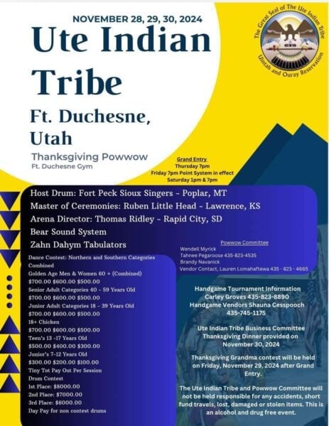 Ute Indian Tribe Thanksgiving Pow Wow 2024