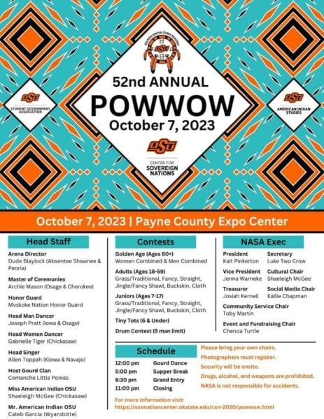 Oklahoma State University 52nd Annual Pow Wow 2023