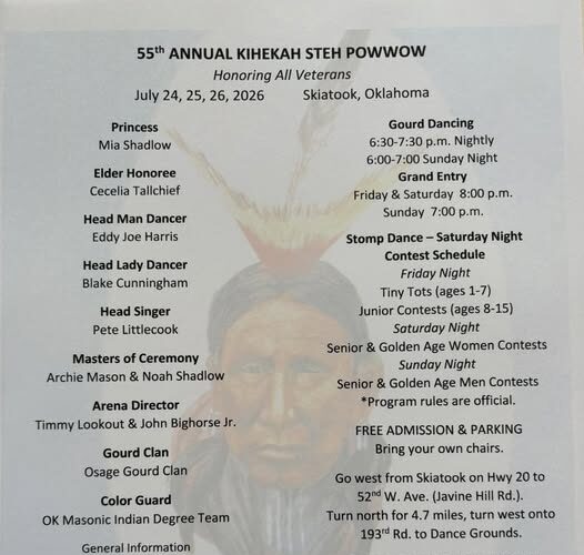 55th Annual Kihekah Steh Pow Wow 2026