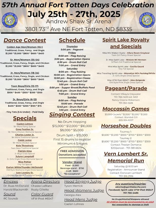 57th Annual Fort Totten Days Celebration 2025