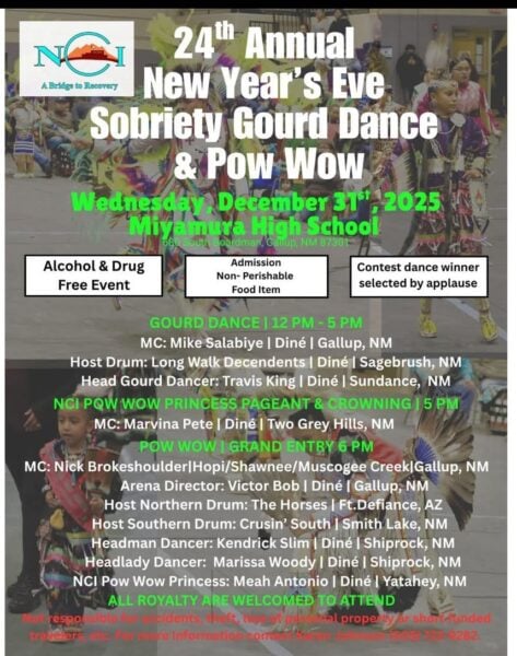 24th Annual NCI New Year’s Eve Sobriety Gourd Dance and Pow Wow 2025