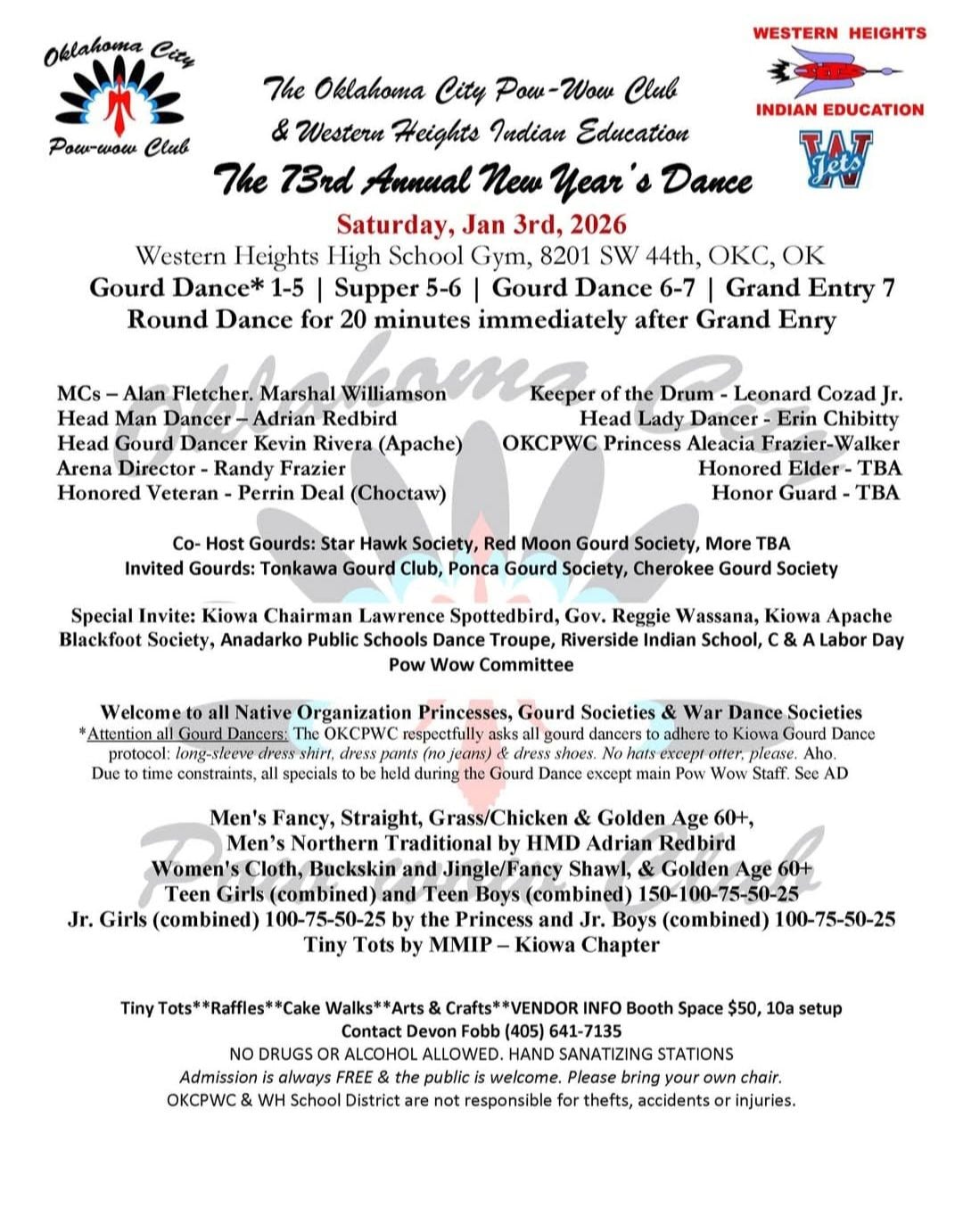 The 73rd Annual New Year's Dance OKC Pow Wow Club 2026