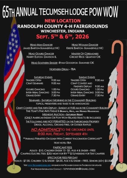 65th Annual Tecumseh Lodge Pow Wow 2026