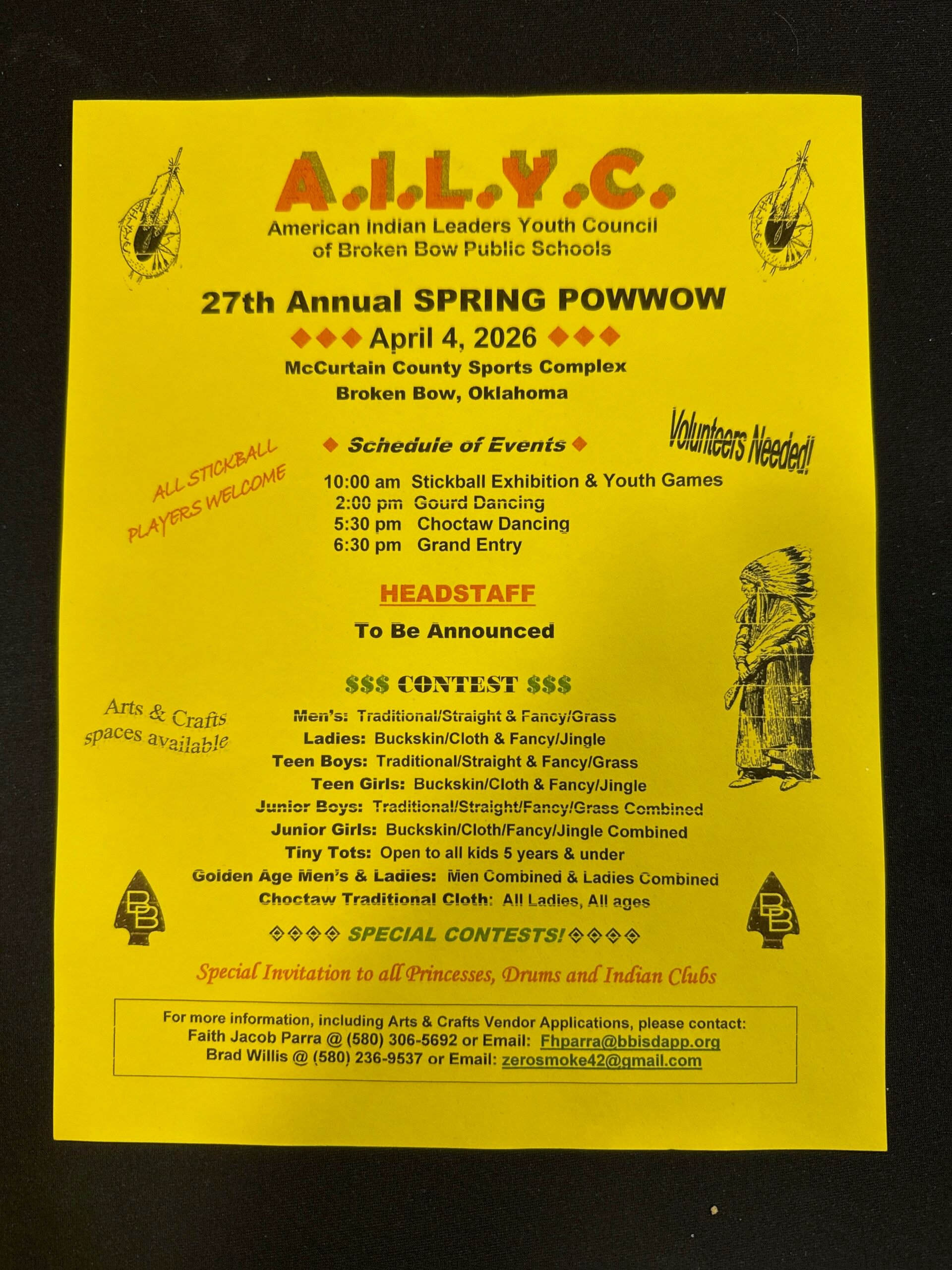 27th Anual A.I.L.Y.C. Spring Pow Wow 2026