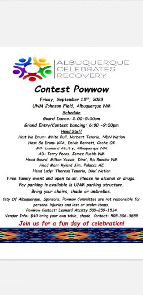 Albuquerque Celebrates Recovery Contest Pow Wow 2023