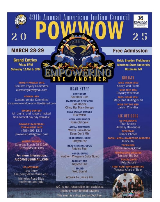 49th Annual MSU Bozeman American Indian Council Pow Wow 2025