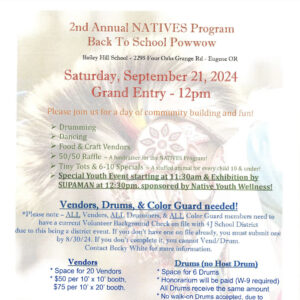 2nd Annual NATIVES Program Back to School Pow Wow 2024