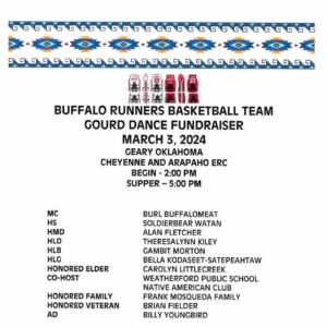 Buffalo Runners Basketball Team Gourd Dance Fundraiser 2024