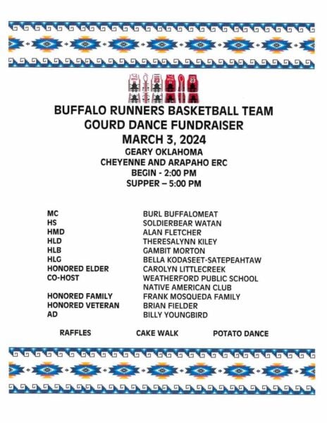 Buffalo Runners Basketball Team Gourd Dance Fundraiser 2024