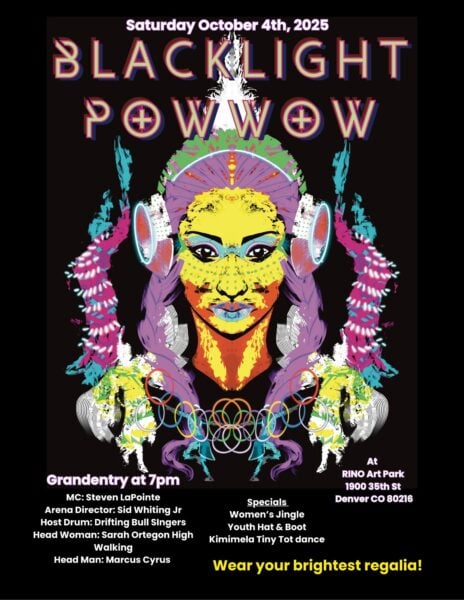 Black Light Powwow at ayA Con, Colorado’s Indigenous Comic and Art Festival 2025 Black Light Powwow at ayA Con, Colorado’s Indigenous Comic and Art Festival 2025