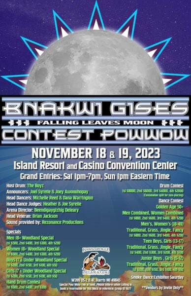 Bnakwi Gises Falling Leaves Moon Contest Pow Wow 2023