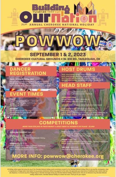 71st Annual Cherokee National Holiday Pow Wow 2023