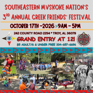 Southeastern Mvskoke Nation 3rd Annual Creek Friend's Festival 2026