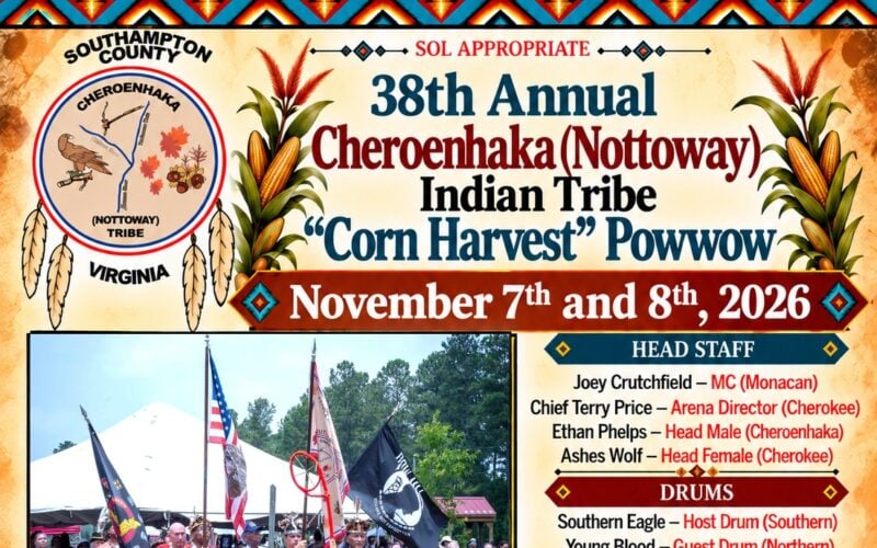 38th Annual Cheroenhaka (Nottoway) Indian Tribe Corn Harvest Pow Wow 2026