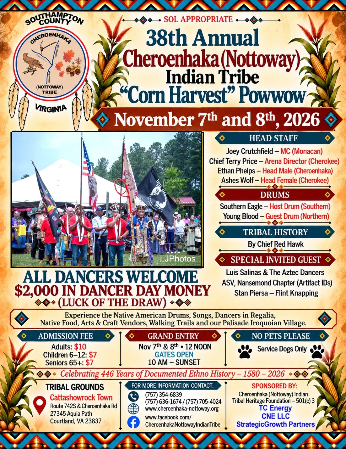 38th Annual Cheroenhaka (Nottoway) Indian Tribe Corn Harvest Pow Wow 2026