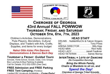Cherokee of Georgia 43rd Annual Fall Pow Wow 2023