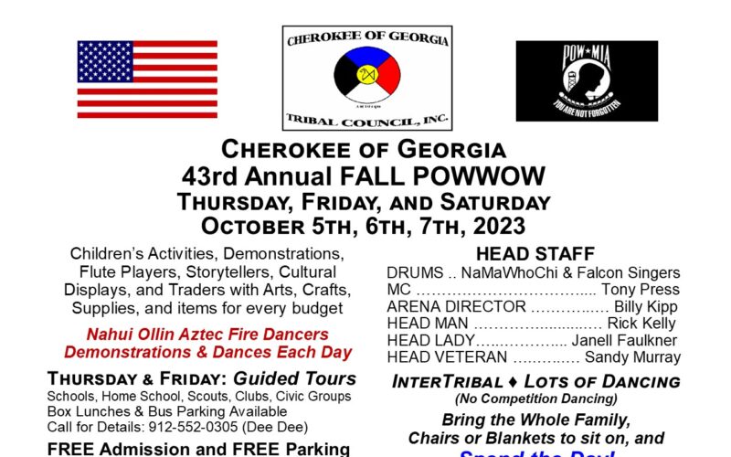 Cherokee of Georgia 43rd Annual Fall Pow Wow 2023