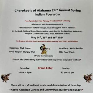 Cherokee's of Alabama 24th Annual Spring Indian Pow Wow