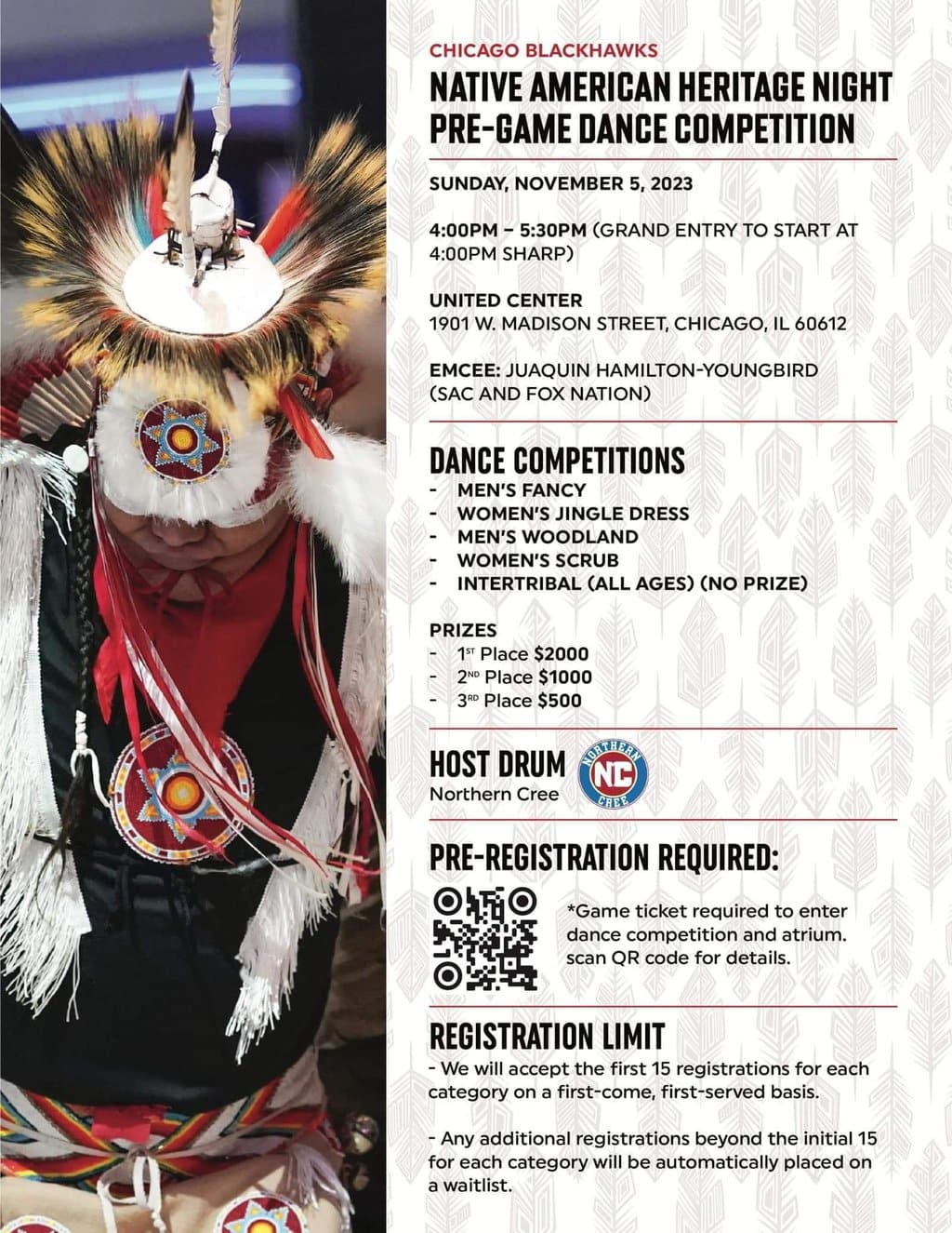 Chicago Blackhawks Native American Heritage Night PreGame Dance Competition 2023