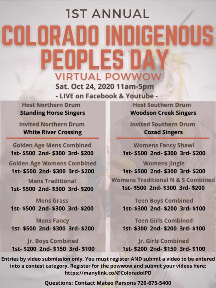 Colorado Indigenous Peoples Day Virtual Powwow