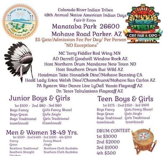 Colorado River Indian Tribes 49th Annual Native American Indian Days Fair & Expo 2023