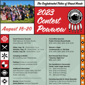 The Confederated Tribes of Grand Ronde Contest Pow Wow 2023