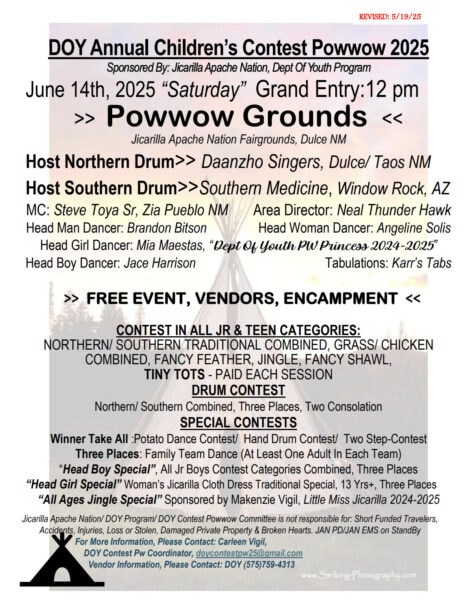 DOY Department of Youth Contest Pow Wow 2025 DOY Department of Youth Contest Pow Wow 2025