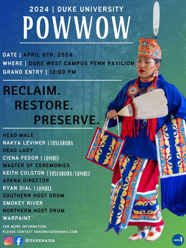 2024 Duke University Pow Wow Pow Wow Calendar