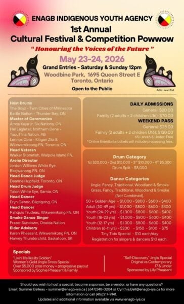 ENAGB Indigenous Youth Agency 1st Annual Cultural Festival & Competition Pow Wow 2026 ENAGB Indigenous Youth Agency 1st Annual Cultural Festival & Competition Pow Wow 2026